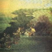 Samuel Scott Admiral Vernon capture of Porto Bello in 1739. oil painting reproduction